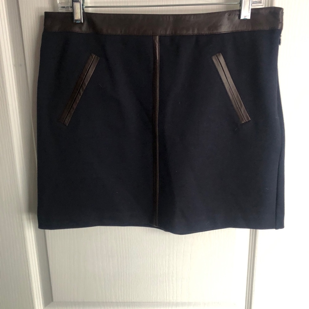Vintage Club Monaco skirt/leather